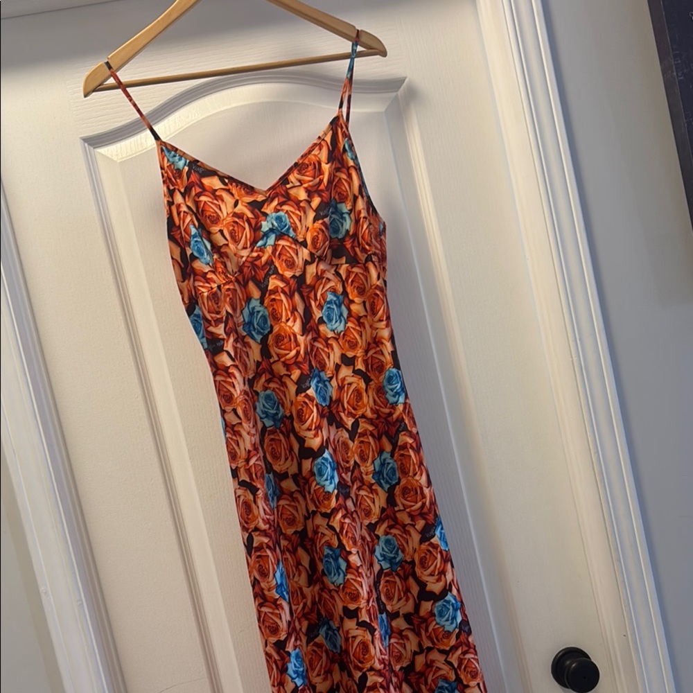 Vintage floral slip dress .